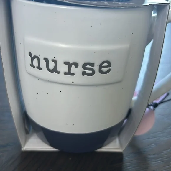 Sheffield Home White Nurse Mug with Blue Pom Pom Lid - Picture 4 of 6